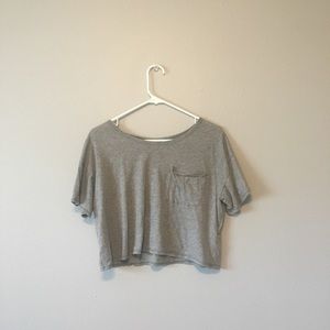 Grey  crop  top